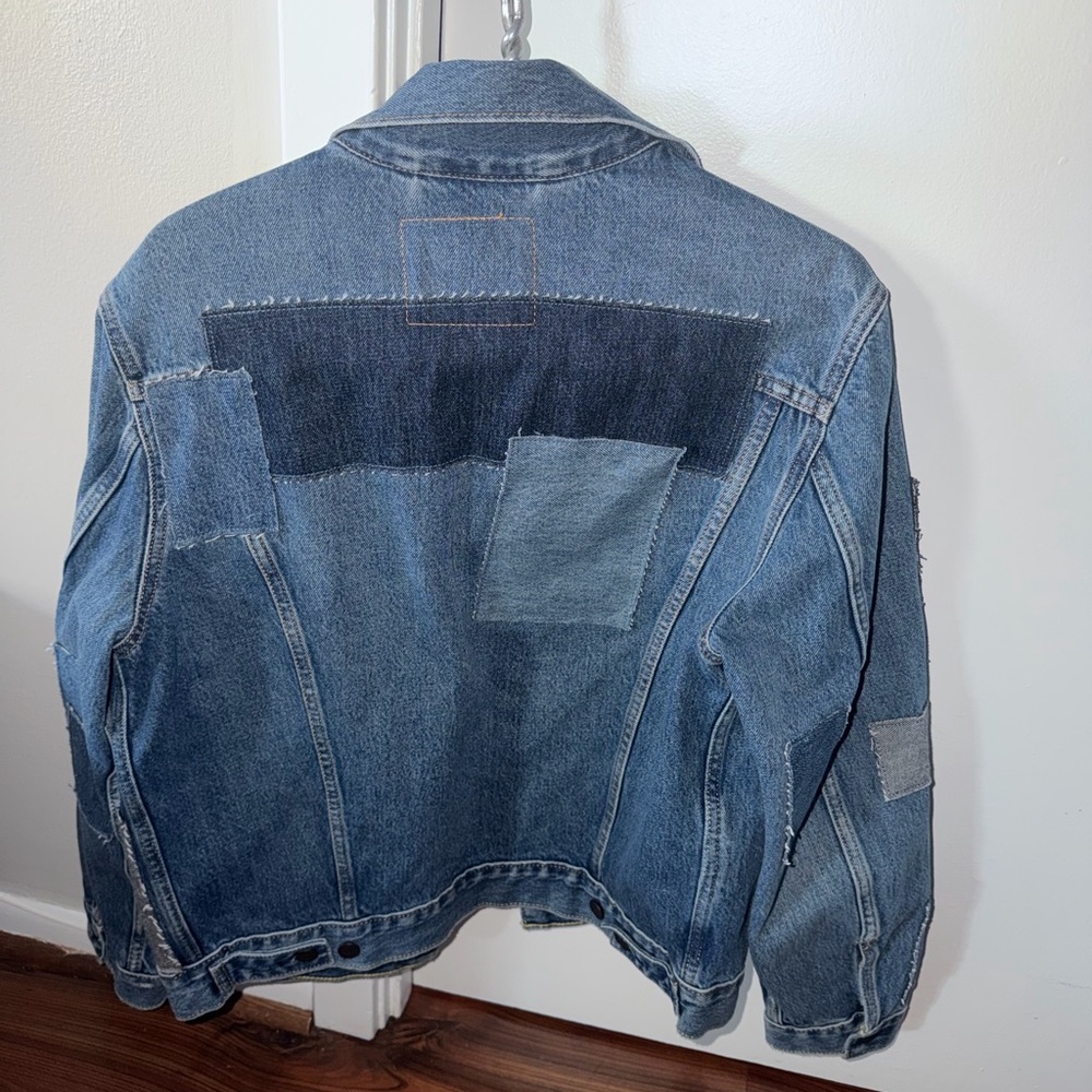 Levi's Blue Denim Patchwork Trucker Jacket - image 2